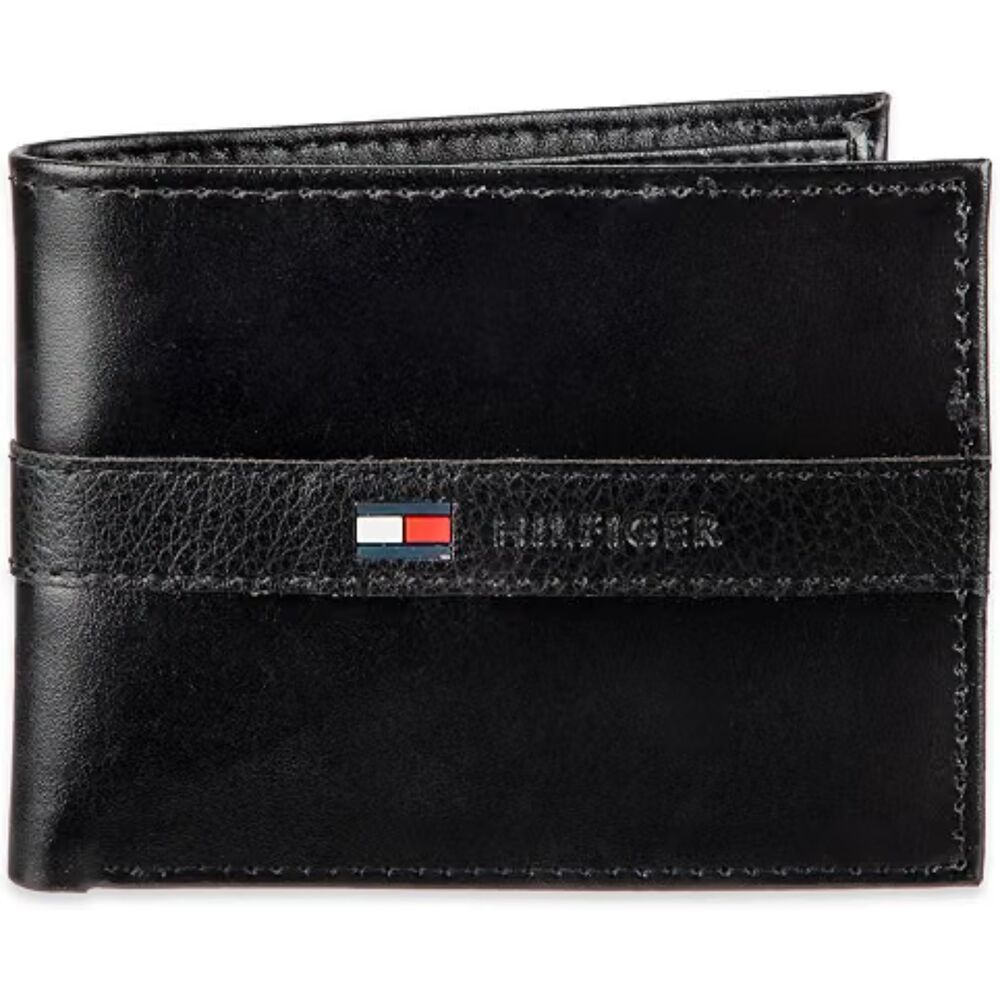 Tommy Hilfiger Men's Leather Orson RFID Bifold Wallet with Removable Passcase